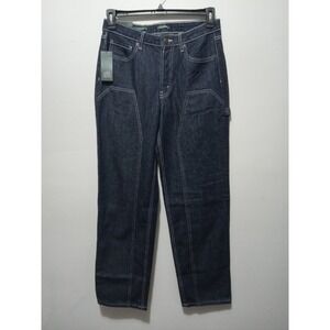 Wild Fable Size 8 Carpenter Jeans High Rise Dark Wash Denim Contrast Stitching